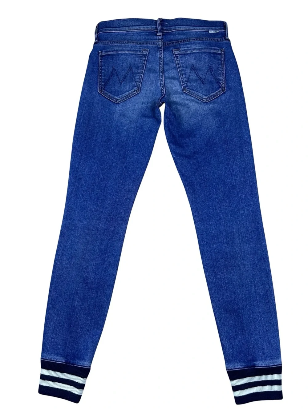 MOTHER Trainer Jeans 24 Famous Heroine Skinny Jogger Striped Cuff USA